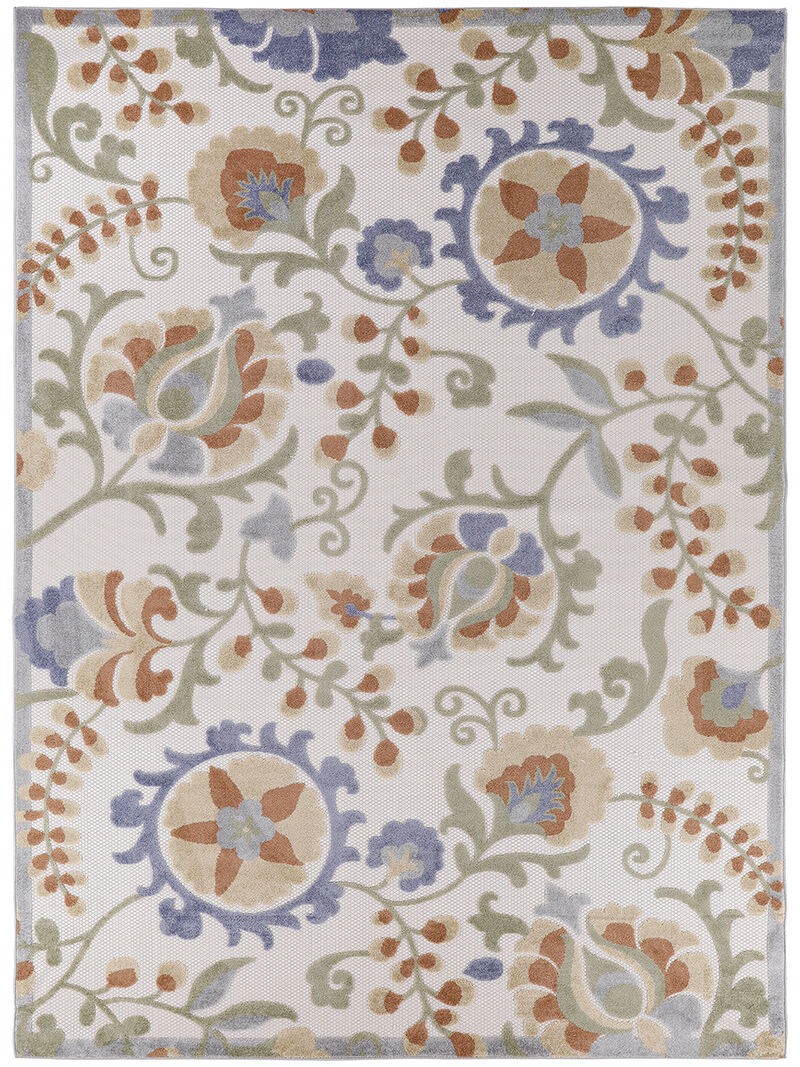 Aloha ALH17 Ivory/Blue 9' x 12' Rug