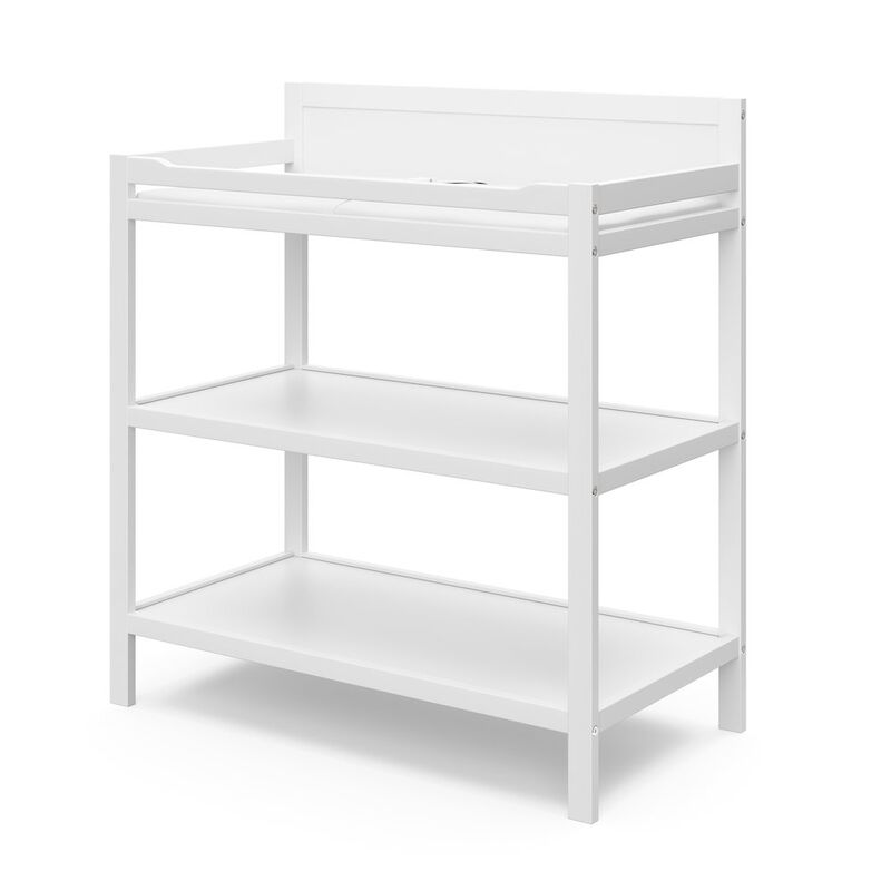 Storkcraft Alpine Changing Table (White) - Includes Water Resistant Changing Pad