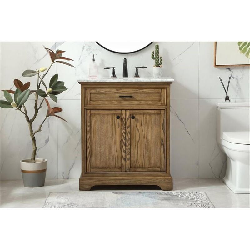 Elegant Kitchen and Bath 30 inch Single bathroom vanity in driftwood image number 7