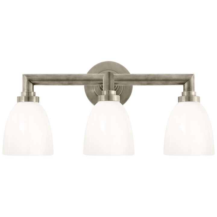 Wilton Triple Bath Light in Polished Nickel