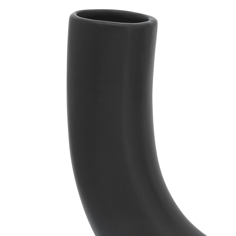 Ceramic U-Shaped Vase W/ Base image number 5
