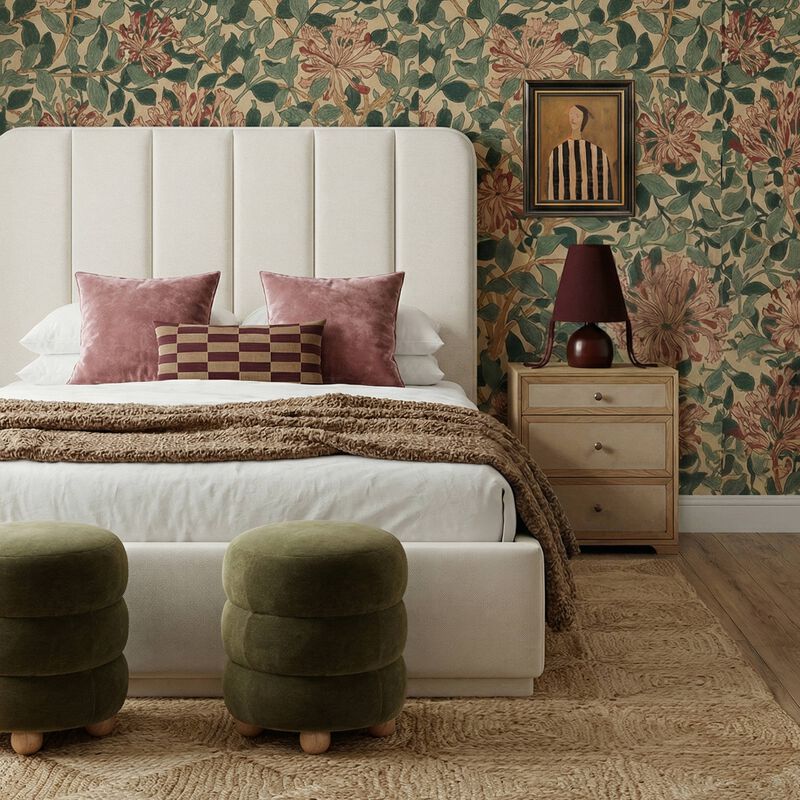 Parker Cream Chenille King Bed image number 8