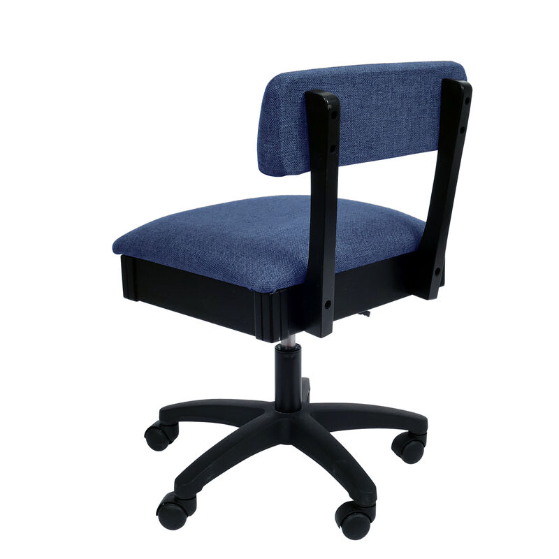 Hydraulic Sewing Chair with Adjustable Height and Cushion Seat &ndash; Duchess Blue Print image number 1