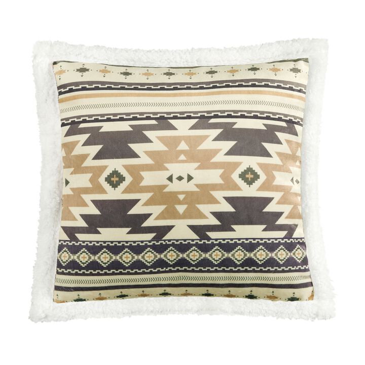 Desert Sage Campfire Sherpa Pillow