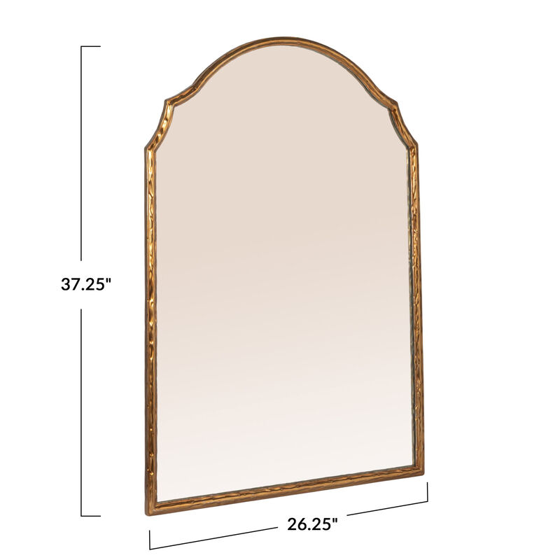Framed Wall Mirror with Detailed Trim, Gold image number 2