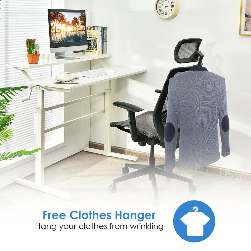 Height Adjustable Ergonomic High Back Mesh Office Chair with Hange