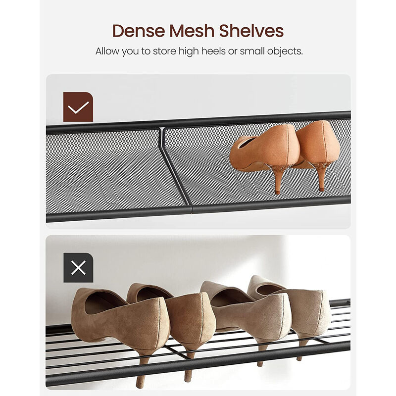 Shoe Organizer Rack with 5 Shelves and Extra Top Space &ndash; Tall Storage Unit for Footwear, Bags & Small Items