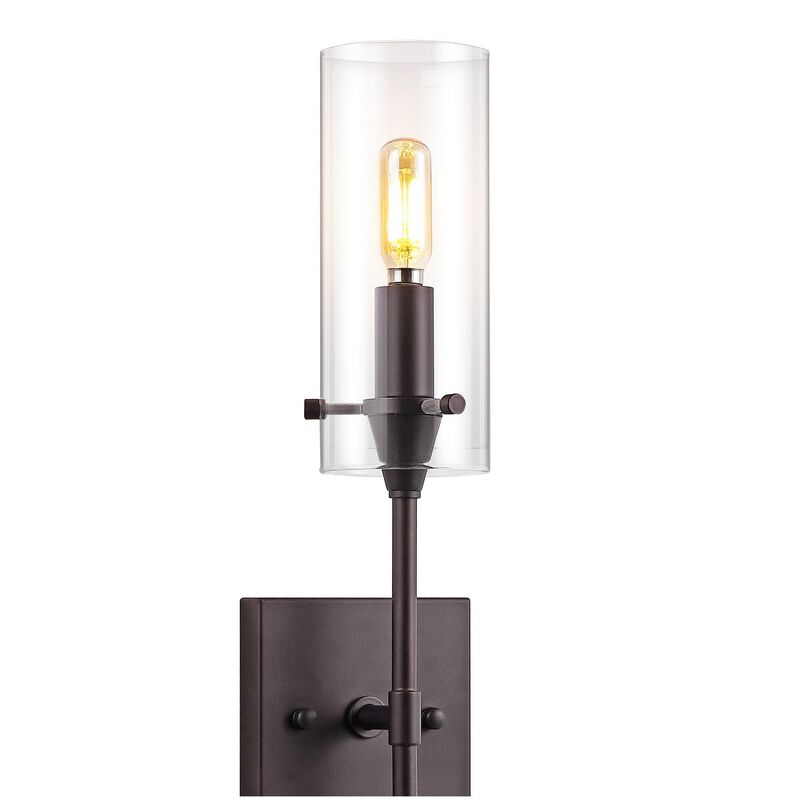 Cato Bohemian Farmhouse Iron/Glass LED Vanity