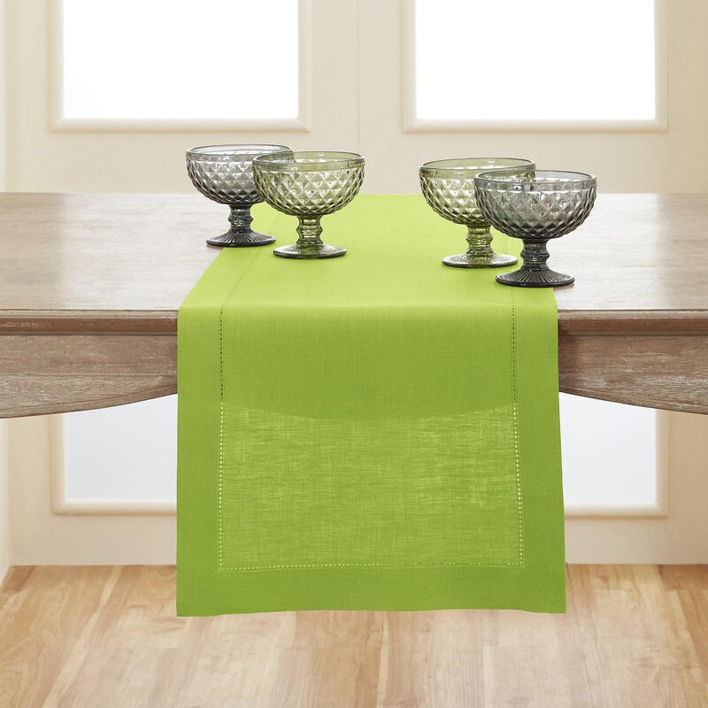 Linen Table Runner - Classic Hemstitch image number 0