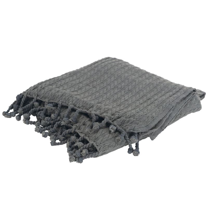 Dark Gray 50" x 60" Throw Blanket