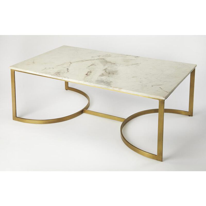 Butler Specialty Corsini Marble & Metal Coffee Table, Multi-Color image number 0