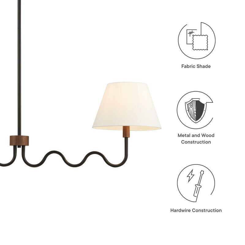 Sunlit Squiggle 2-Arm Pendant Light image number 2