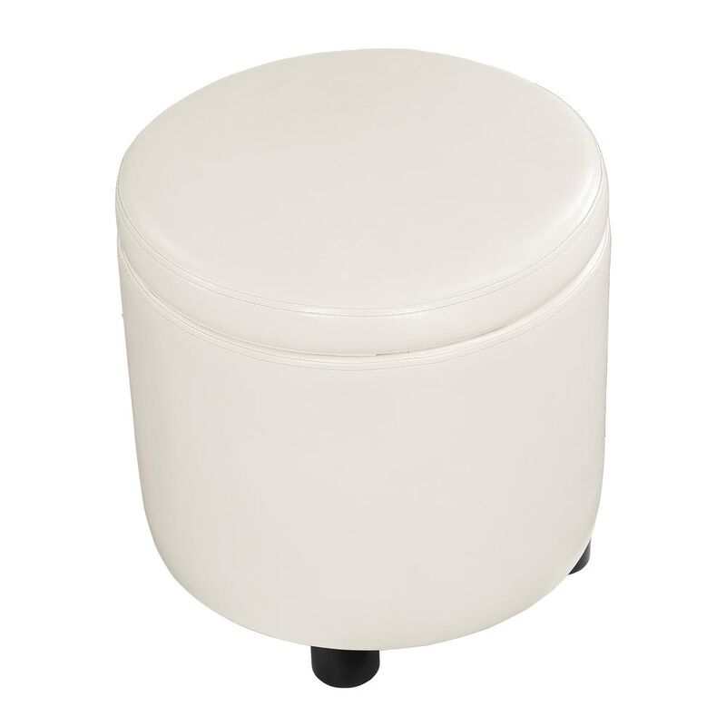 Convience Concept, Inc. Designs 4 Comfort Round Accent Storage Ottoman with Reversible Tray Lid