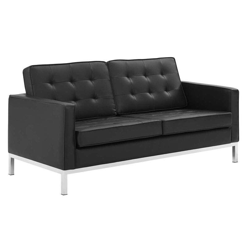 Loft 3-Piece Tufted Upholstered Faux Leather Set image number 2