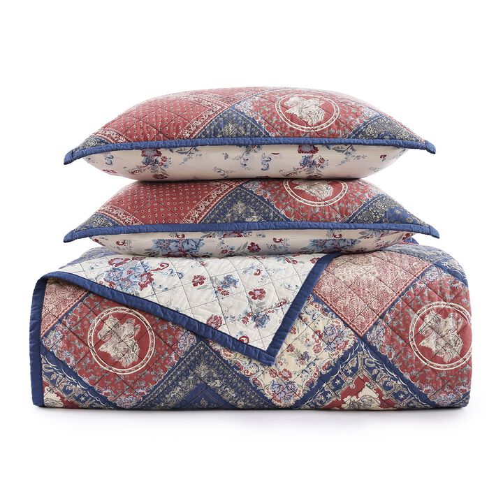 Patchwork Bandana Reversible Quilt Set