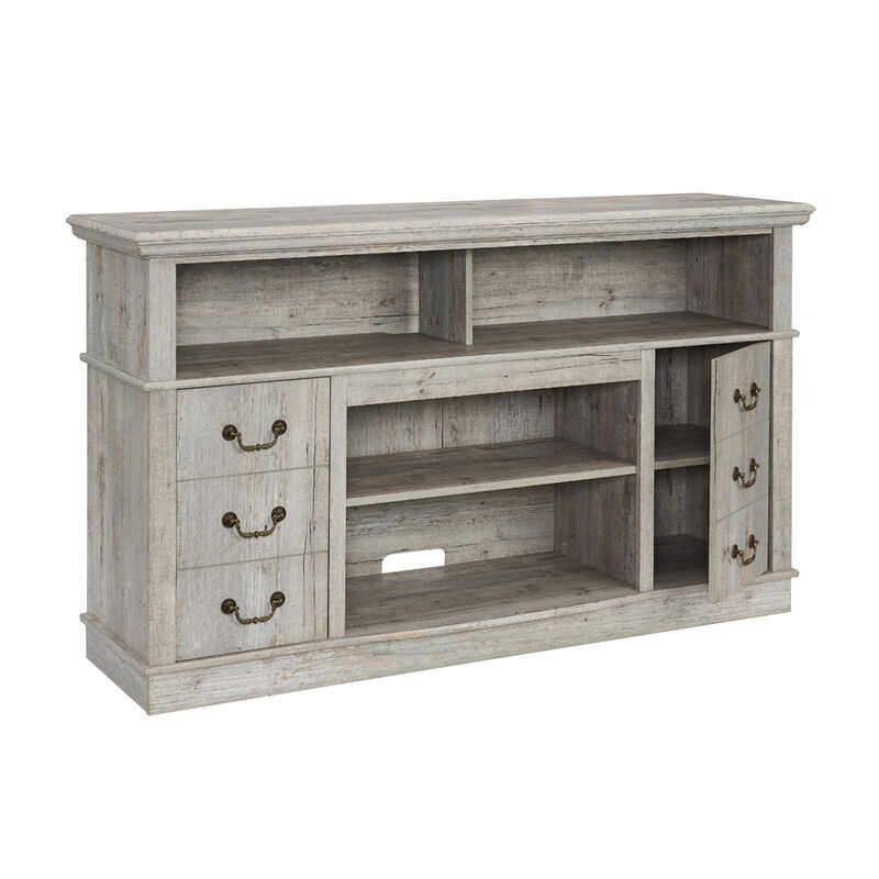 Streamdale Farmhouse Rustic TV Stand, 65" TV, Open/Closed Storage