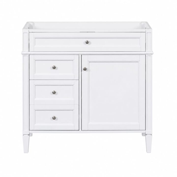 ELEMENT ACE 36 Inch Bathroom Vanity Without Top Sink, Freestanding Bathroom Storage Cabinet with 2 Drawers, Tip-Out Drawer, Adjustable Shelf and Solid Wood Frame