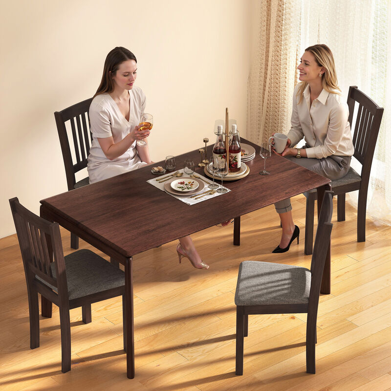 Hivvago Kitchen Chairs Set of 2 with Rubberwood Legs image number 7