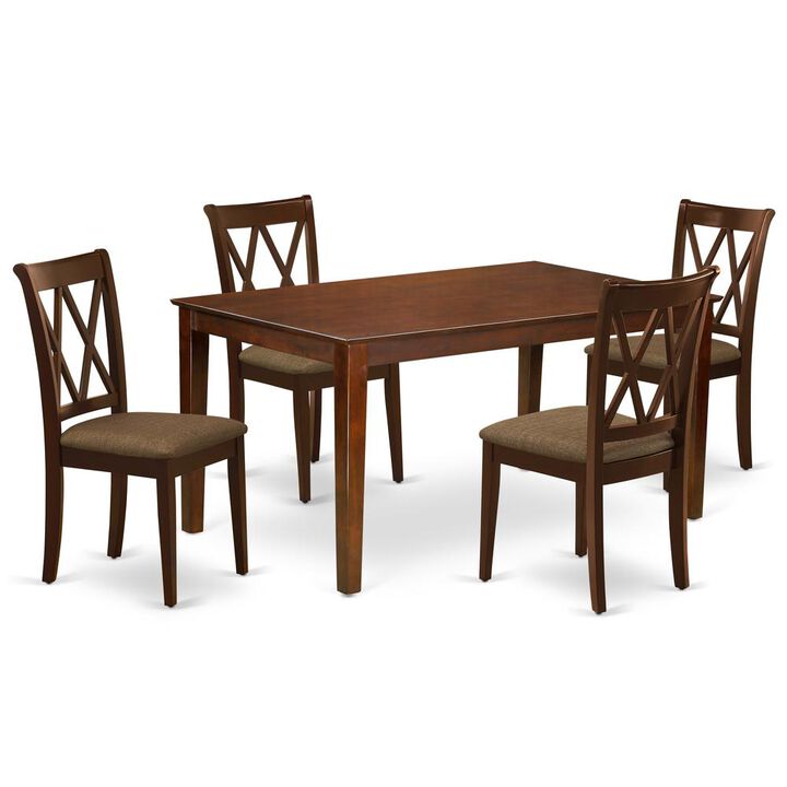 East West Furniture Dining Room Set Mahogany