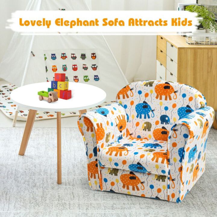 Kids Upholstered Sofa with Armrest