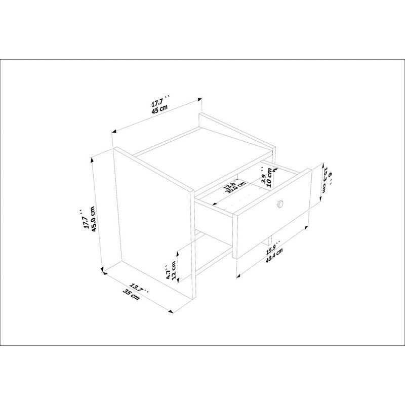 Decorotika Berlin Nightstand Oud Oak Rattan Pattern