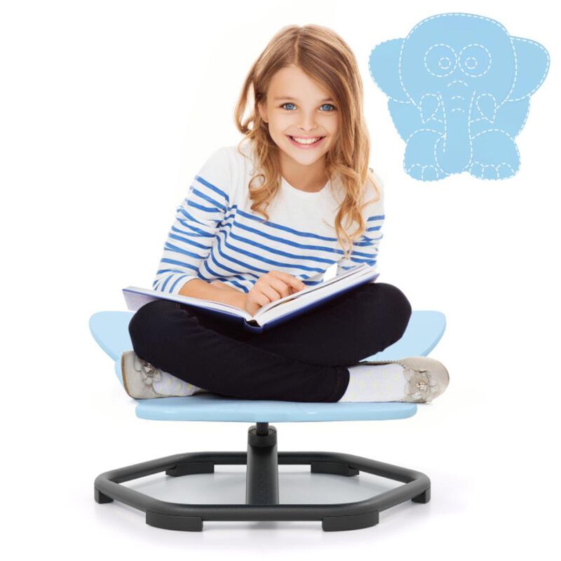 Hivvago Kids Sensory Swivel Chair Elephant 360° Spinning Chair with Non-Slip Metal Base