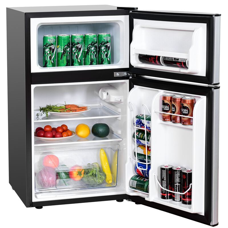 Compact Stainless Steel Refrigerator