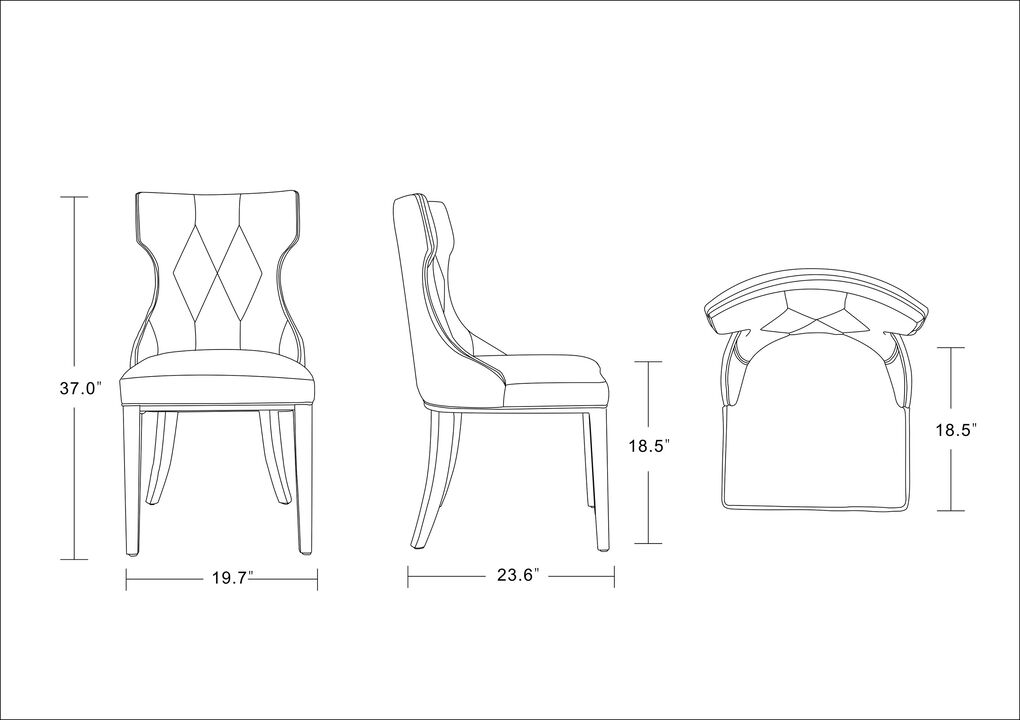 Reine Dark Gray Dining Chairs (Set of 2)