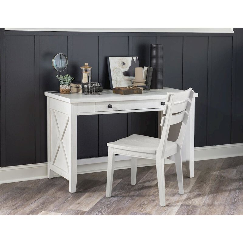 Legacy Classic Flatiron Desk/Vanity (1 Drawer, 2 Outlets & 2 USB Ports)