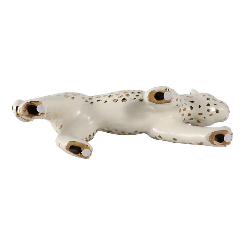 Walking Leopard, White/Gold image number 5