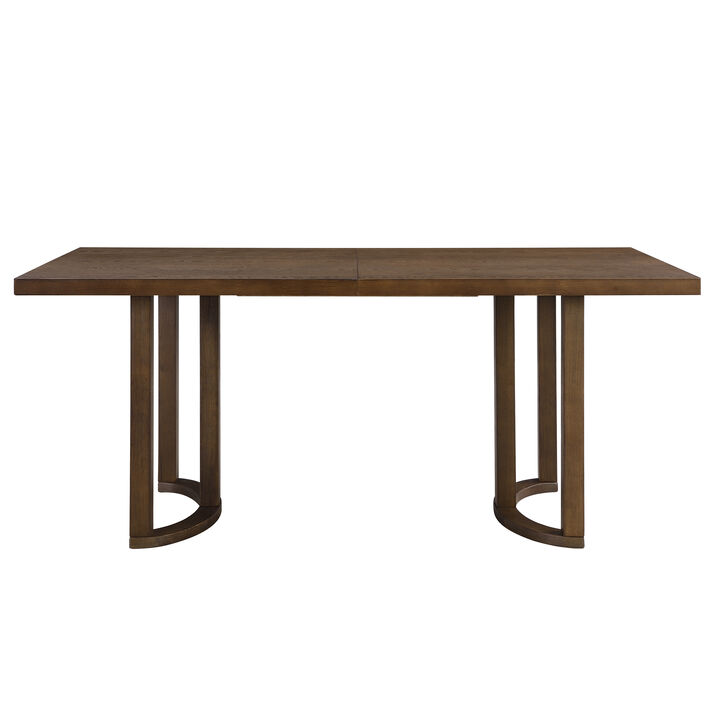 Christopher Knight Home Luoma 69" Rubberwood Modern 6 Seater Rectangle Dining Table