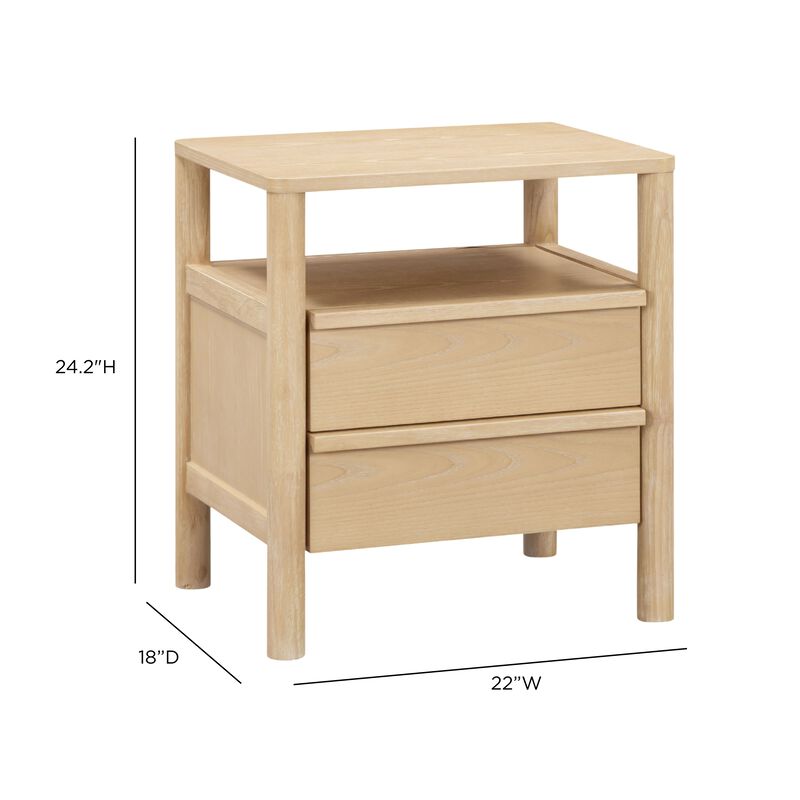 Tyra Natural Cerused Ash Nightstand image number 7