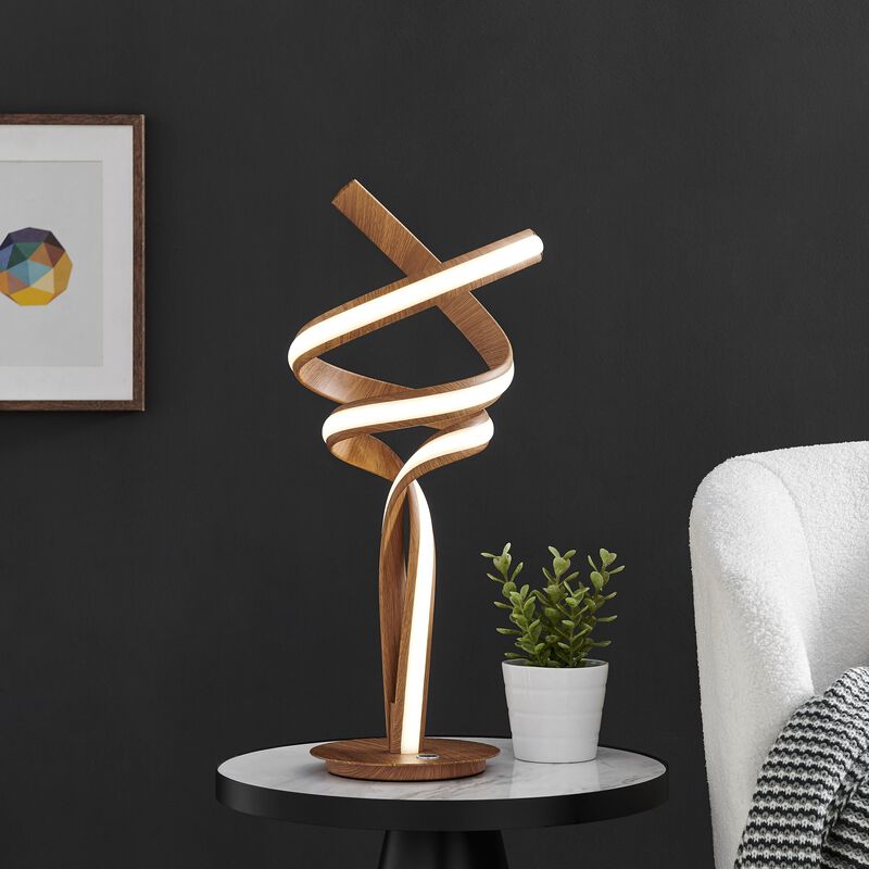 Munich Table Lamp Wood Metal Dimmable Integrated LED