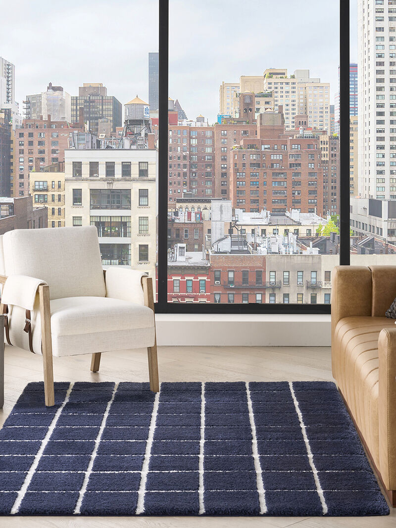 West End Ave WTE01 Navy/Ivory 3'11" x 5'11" Rug