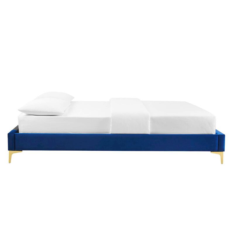 Sutton Performance Velvet Twin Bed Frame image number 2
