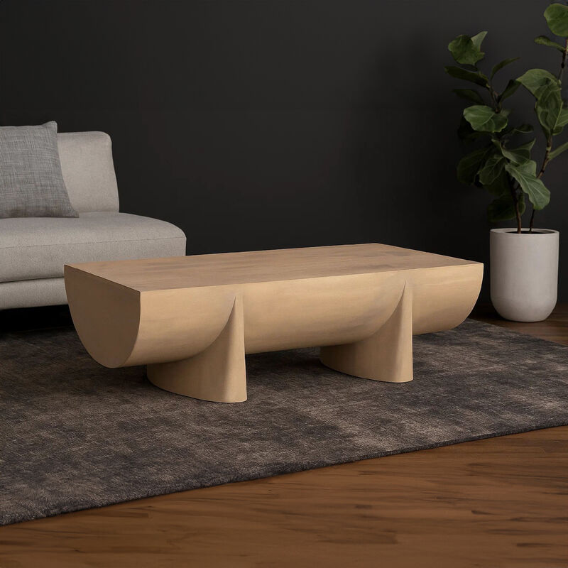 Wilhelm Coffee Table | 48" Log Design | Natural Mango Wood Hand Crafted