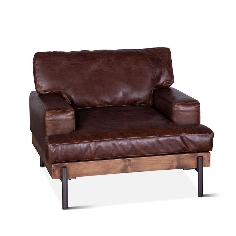World Interiors Chiavari Armchair in Geisha Brown Leather image number 1