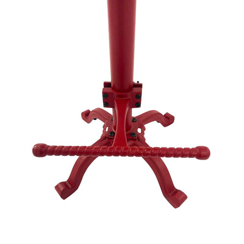 Carolina Living August Tractor Seat Barstool with Back - Red