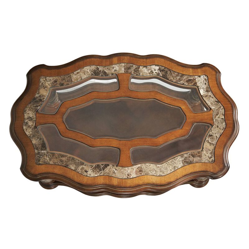 Michael Amini Villa Valencia Cocktail Table - Classic Chestnut