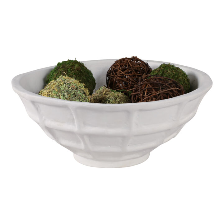 Windowpane Paper Mache Bowl