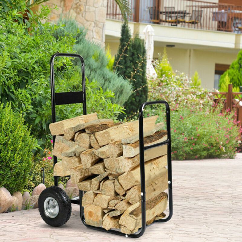 Rolling Firewood Carrier Wood Mover