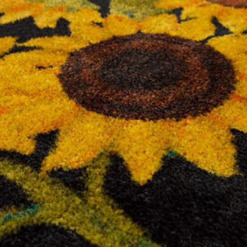Prismatic Sunflower Garden Bath and Kitchen Mat Collection