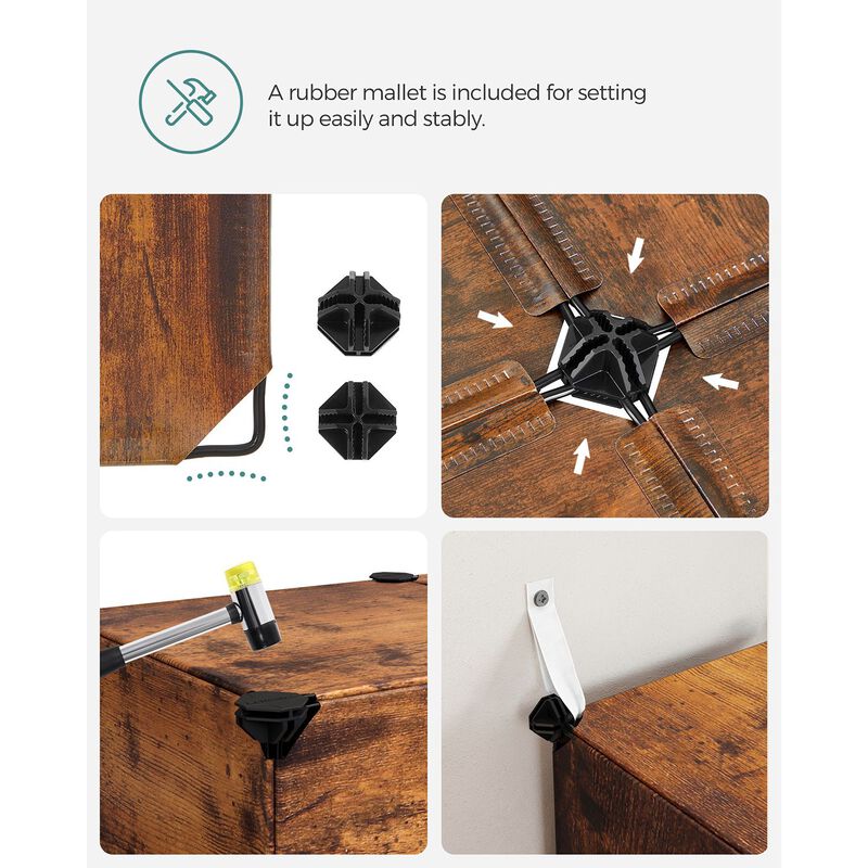 Space-Saving 16-Cube Plastic Shoe Rack &ndash; Shoe Storage Organizer