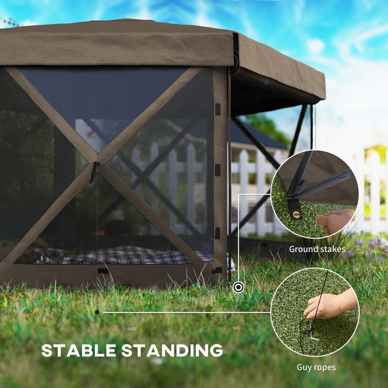 Hivvago Hexagon 12x12 Pop Up Canopy Shelter image number 6