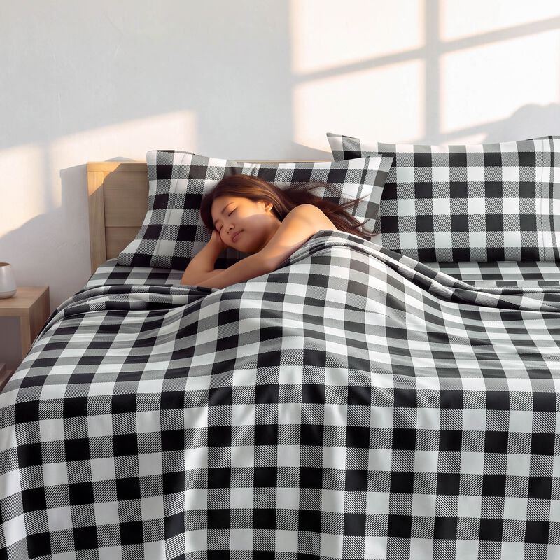 Printed Pattern Ultra Soft Brushed Sheet Set image number 2