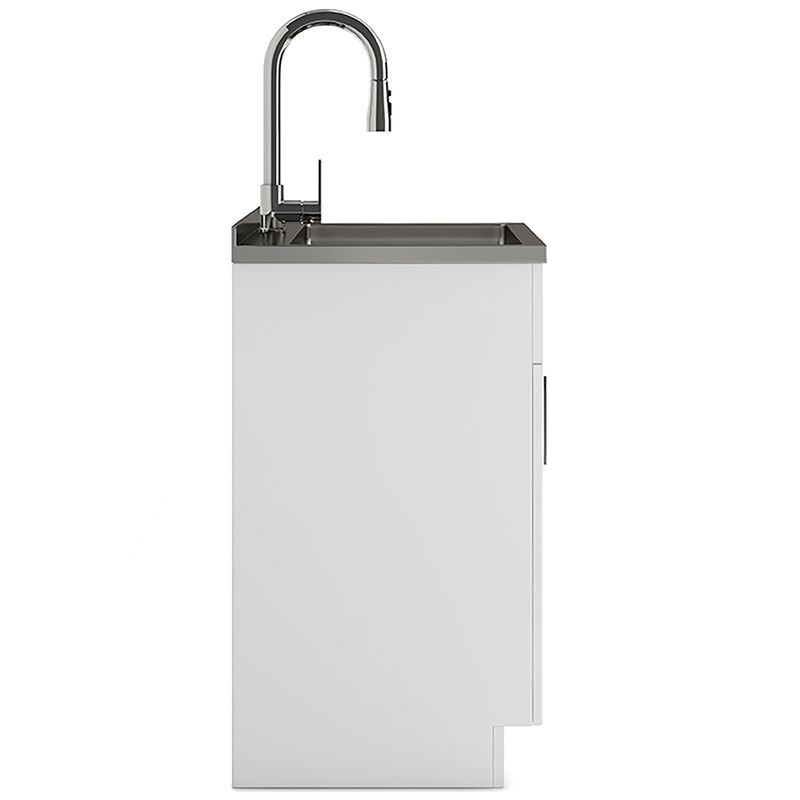 Modern Wide Shaker All-In-One 28-inch Laundry Utility Sink and Cabinet