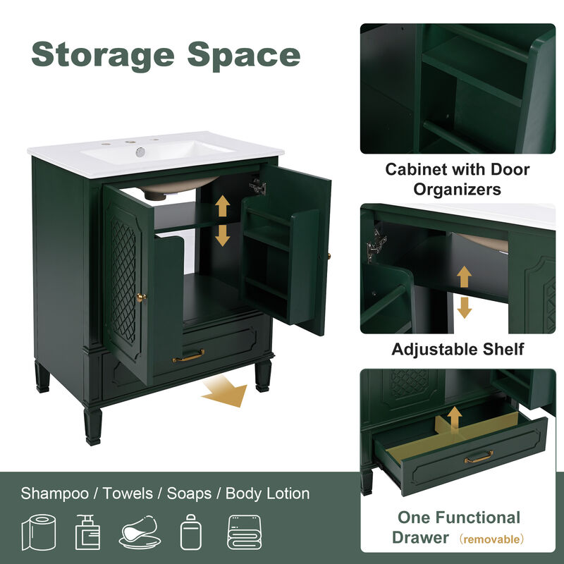 Merax Freestanding Bathroom Vanity with Sink