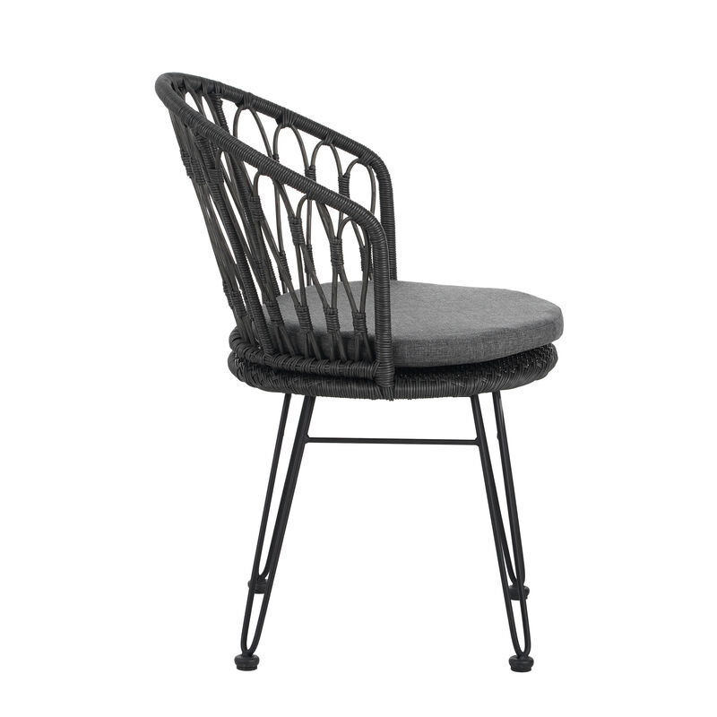 Merax Boho Industrial Patio Dining Chairs