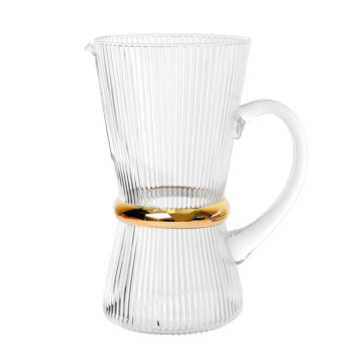 Glass Pitcher with Band