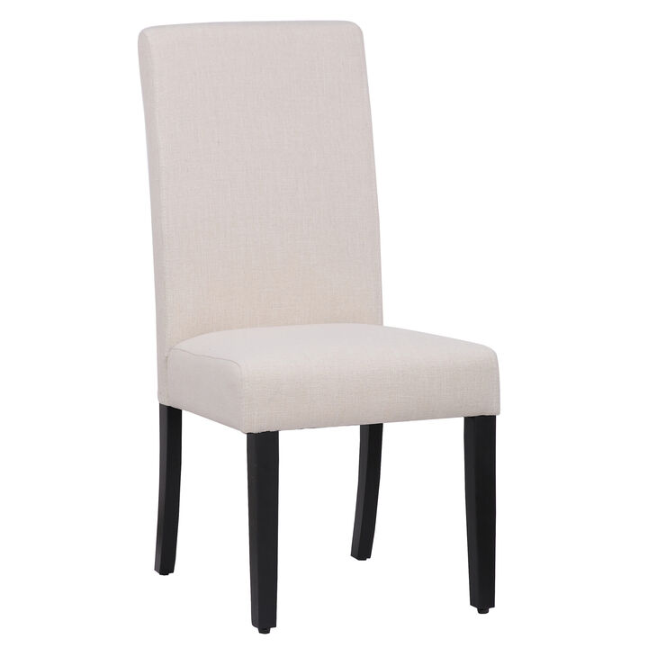 WestinTrends Upholstered Linen Fabric Dining Chair